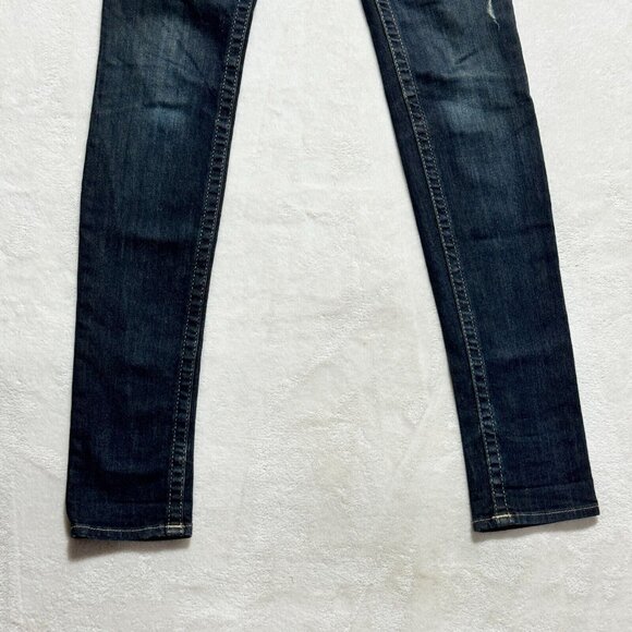True Religion Jeans Skinny Straight Dark Wash Blue Denim Women's 25 - Picture 6 of 16